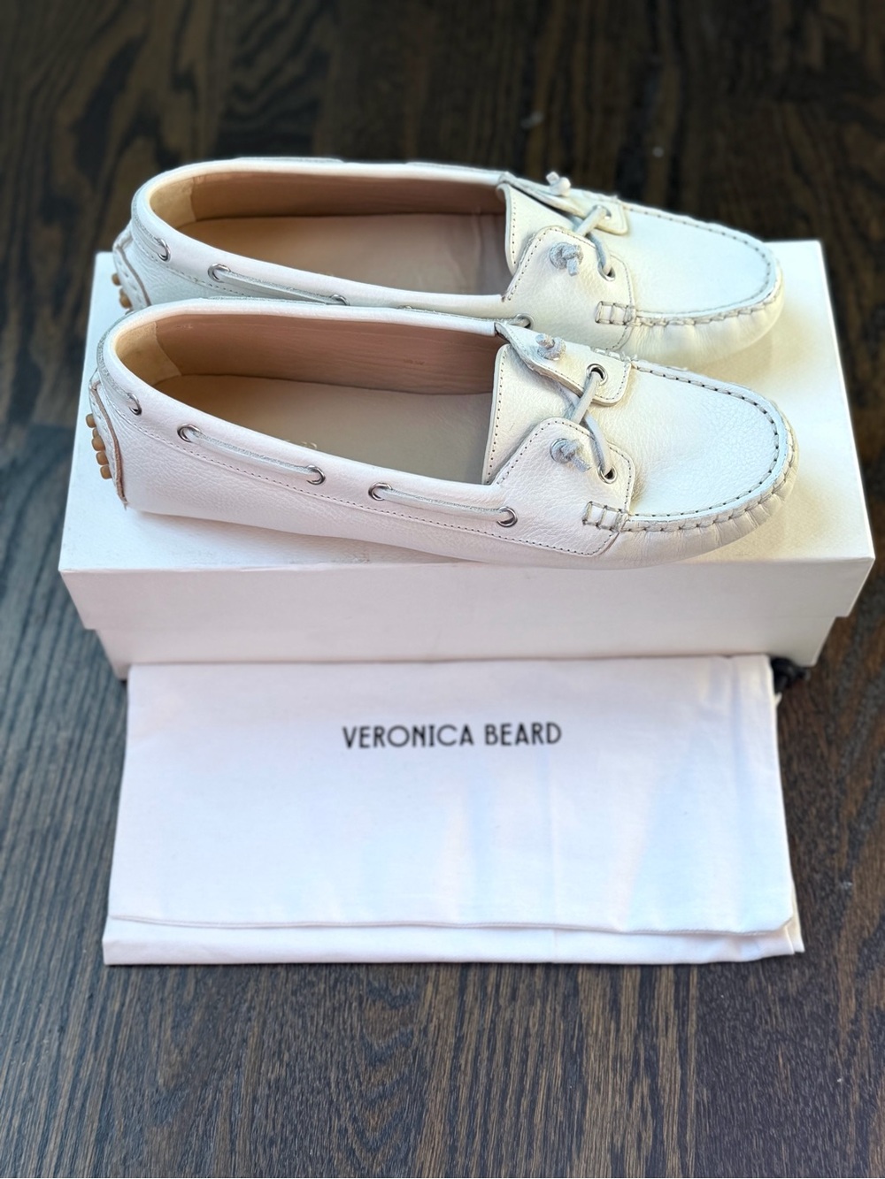 VERONICA BEARD Women White Leather Loafers NWT - Picture 3 of 8